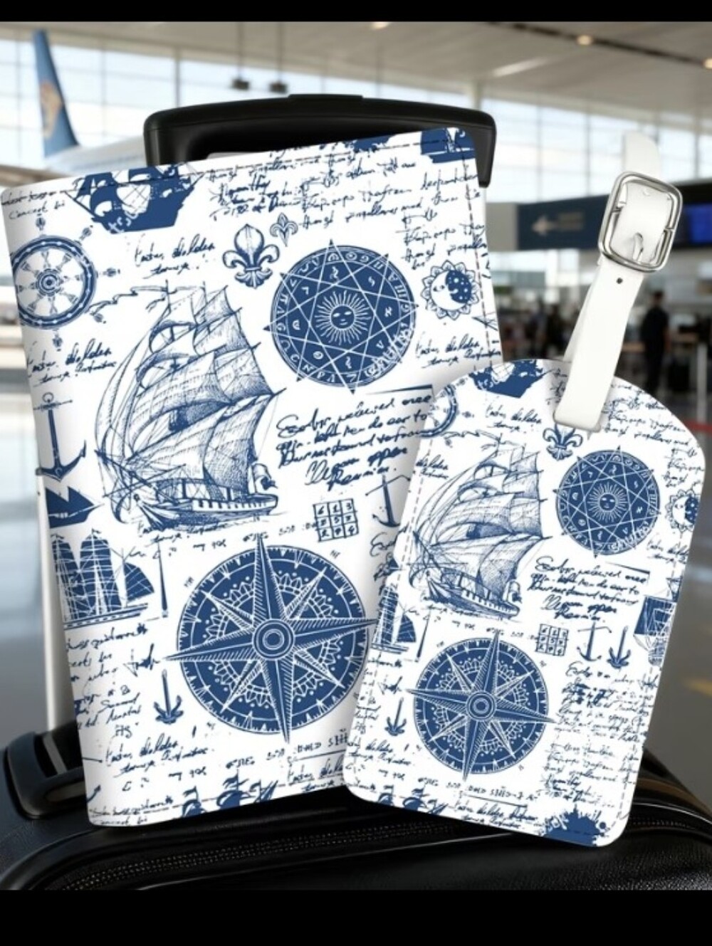 Beautiful Travel Passport & Luggage Tag Set NEW
